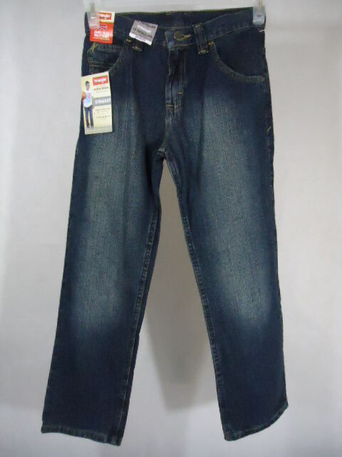 Wrangler Boy's Straight Regular Jeans Adjustable Waist 100% Cotton - 12 Regular