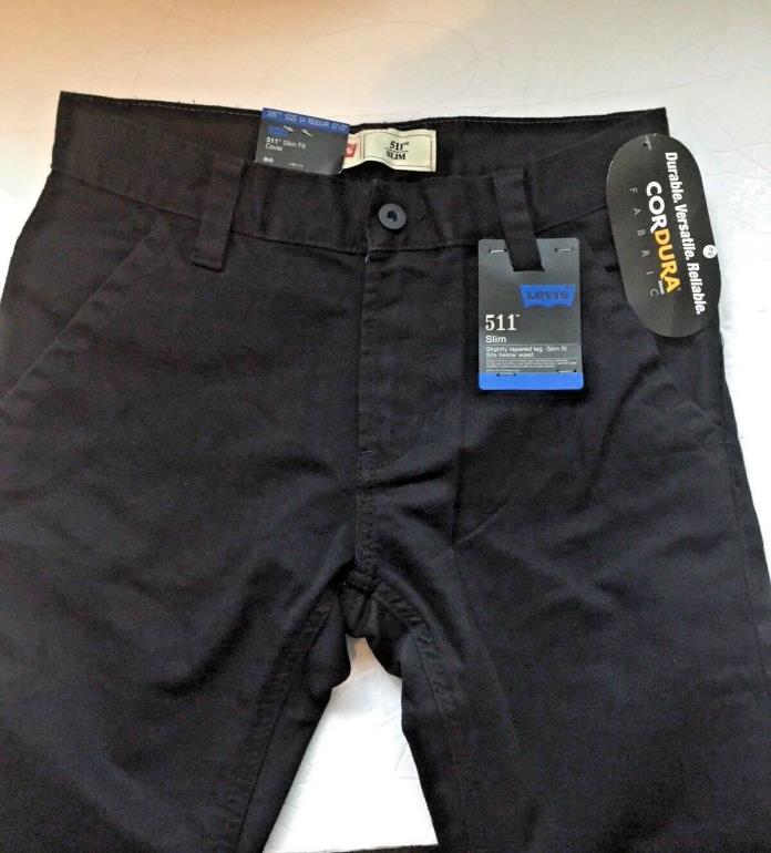 Boys Levis Black 511 Slim Pants.  Size 14. 27X27.  NWT