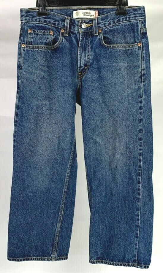 Levi's 569 Loose Straight Jeans Youth Size 12 12H Husky 32X26 Medium Wash