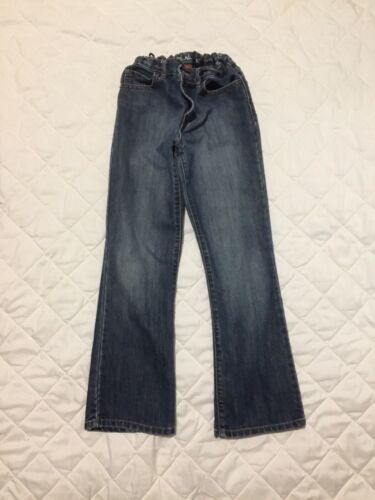 Childrens Place Boys Youth Bootcut Blue Jeans Size 8 Elastic Waist Slim