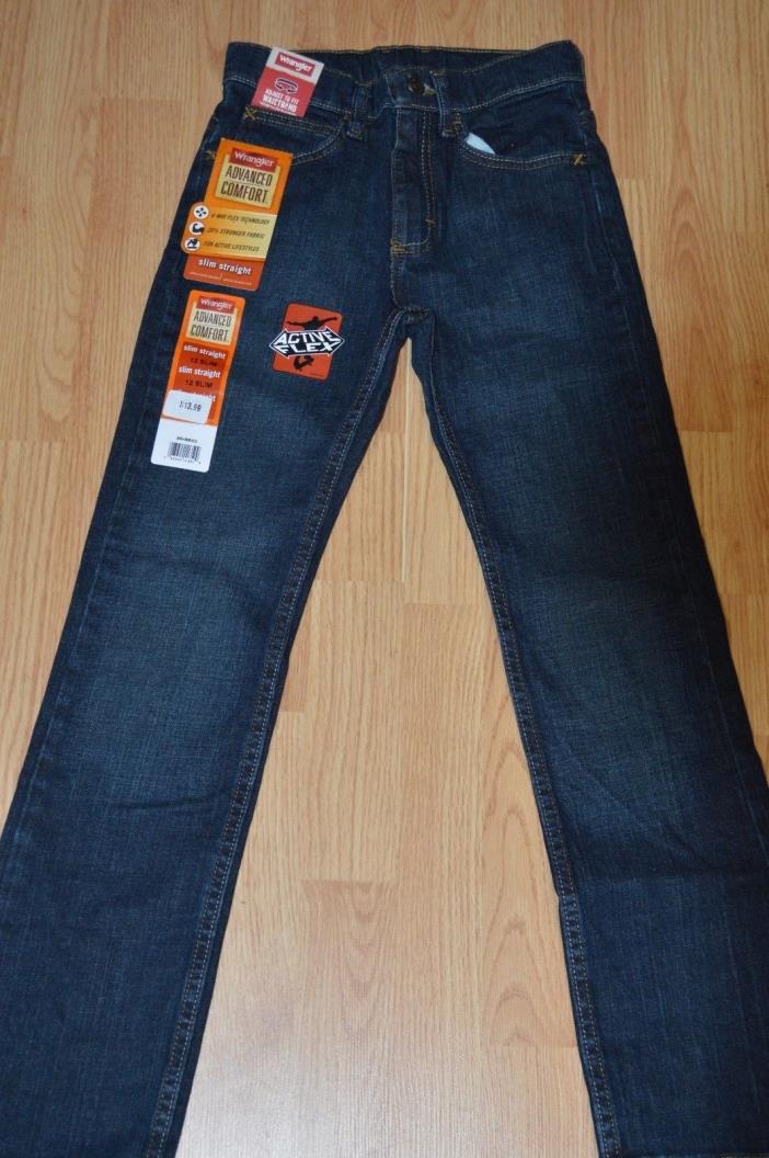 NEW Boys Wrangler Jeans Denim Size 12 Slim Straight Leg Adjust to Fit Waistband