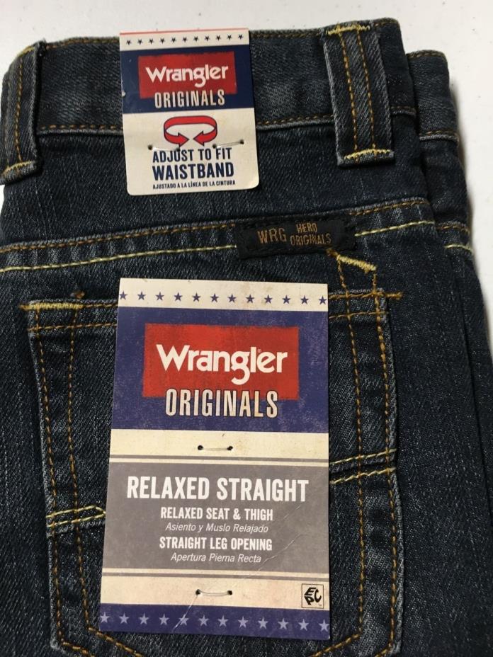 Wranger Boys Jeans Relaxed Straight Adj Waistband Mid Blue Reg & Husky NWT