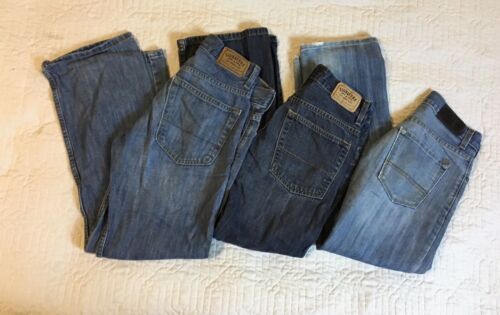 Levis Denizen Blue Jeans Boys Size 14 Adjustable Straight Boot Relaxed Lot Of 3