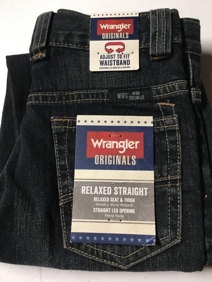 Wranger Boys Jeans Relaxed Straight Adj Waistband Blue Black Reg & Husky NWT