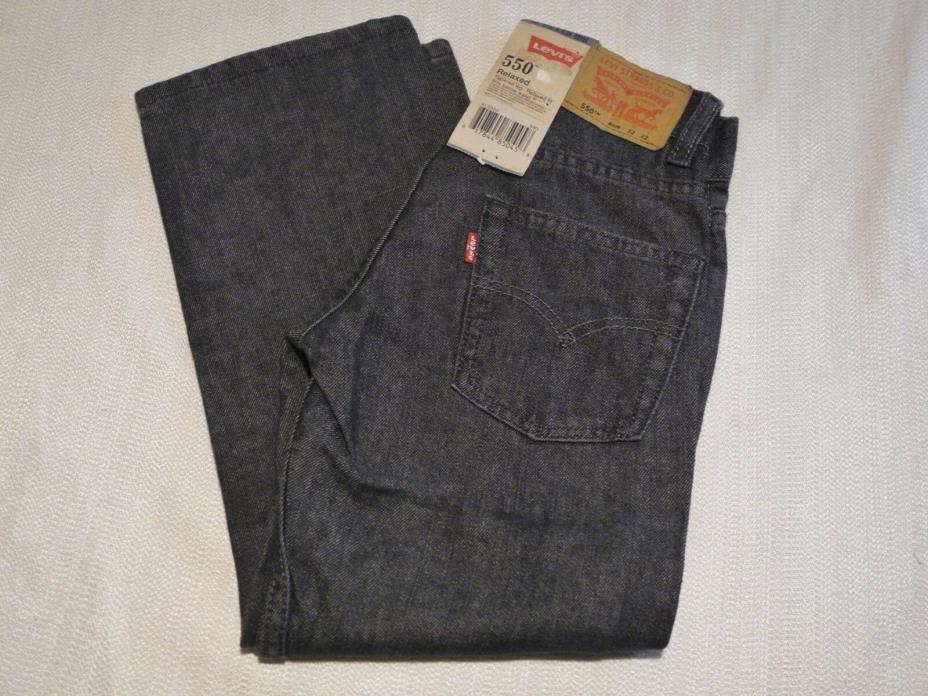 Levi's 550 Boy's Relaxed Fit Tapered Leg Denim Jeans Sz 8 Slim 22 x 22 NWT