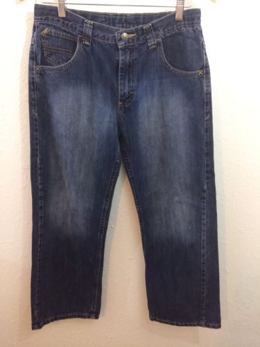 Wrangler Jeans boys size 16 husky straight leg medium wash front zip