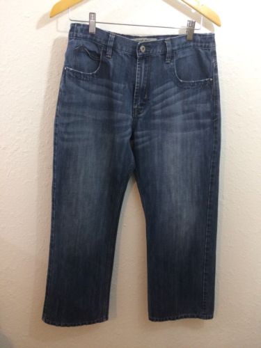 Wrangler Jeans boys size 16 Husky medium wash front zip straight leg