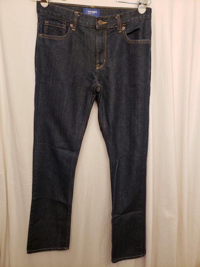 Old NavySkinny Boys Jeans Size 16 Regular w/adjustable waist Dark Wash Inseam 30