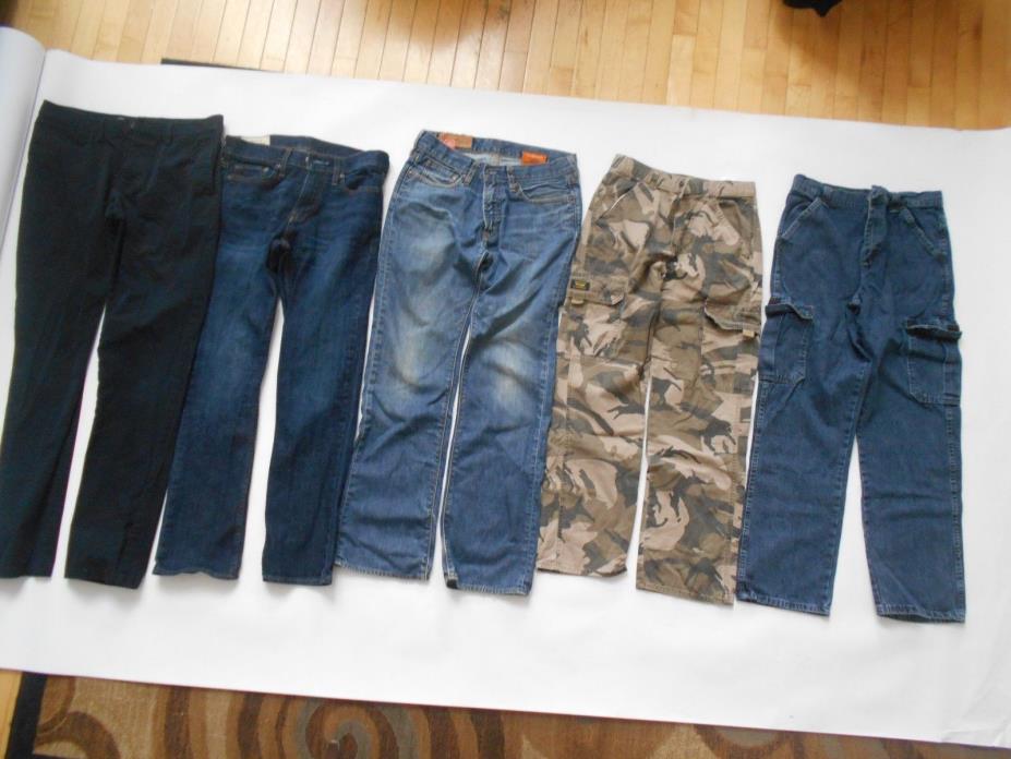 5 Pair of Boys Pants ***HOLLISTER-OLD NAVY-WRANGLER-1969 and more!!!