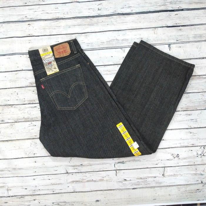 Levi's Jeans Boy's 14 Husky 33 x 28 Black Denim Loose Straight Leg 00's 569