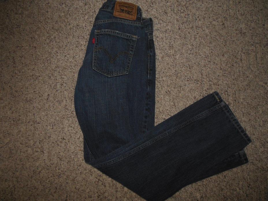 Levis 514 Slim Straight Boys 14 Reg 27X27 Darker Denim Jeans Great Quality Shape