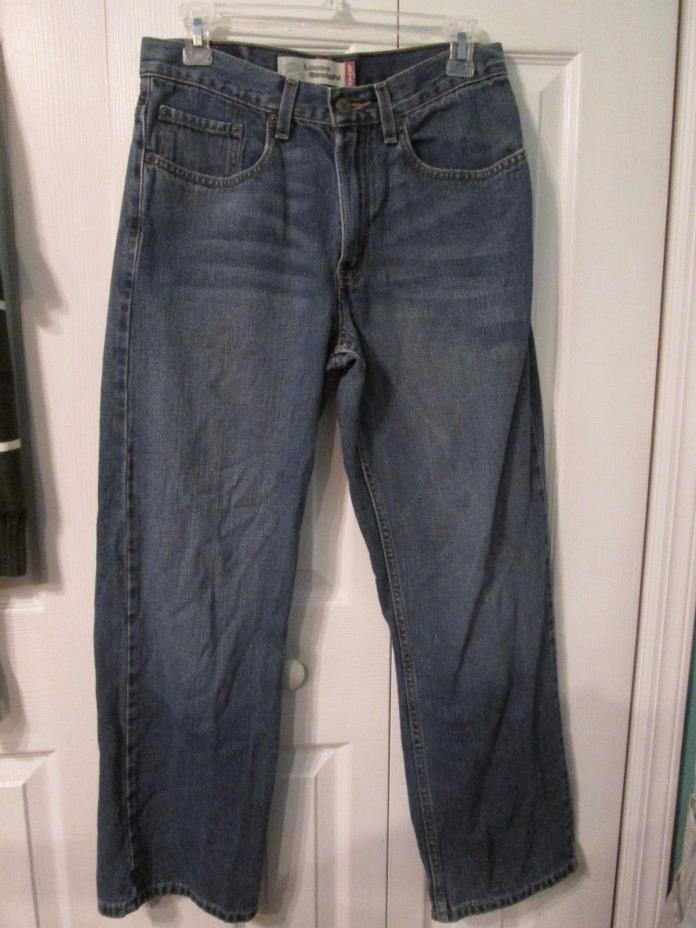 LEVIS 569 Men's Boys Loose Straight Medium Blue Wash Jeans Size 18 Reg   29 X 29