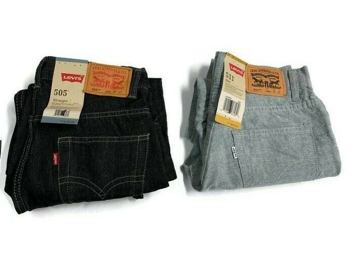 LEVIS  511& 505 boys jeans New w/ tags both size 14  27x 27 (b2)