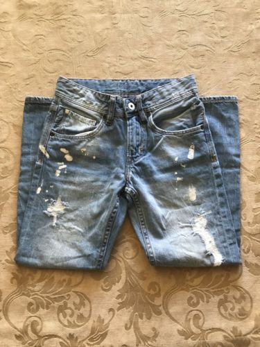 H&M Kids Denim Distress Relaxed Jeans Size 8-9Y