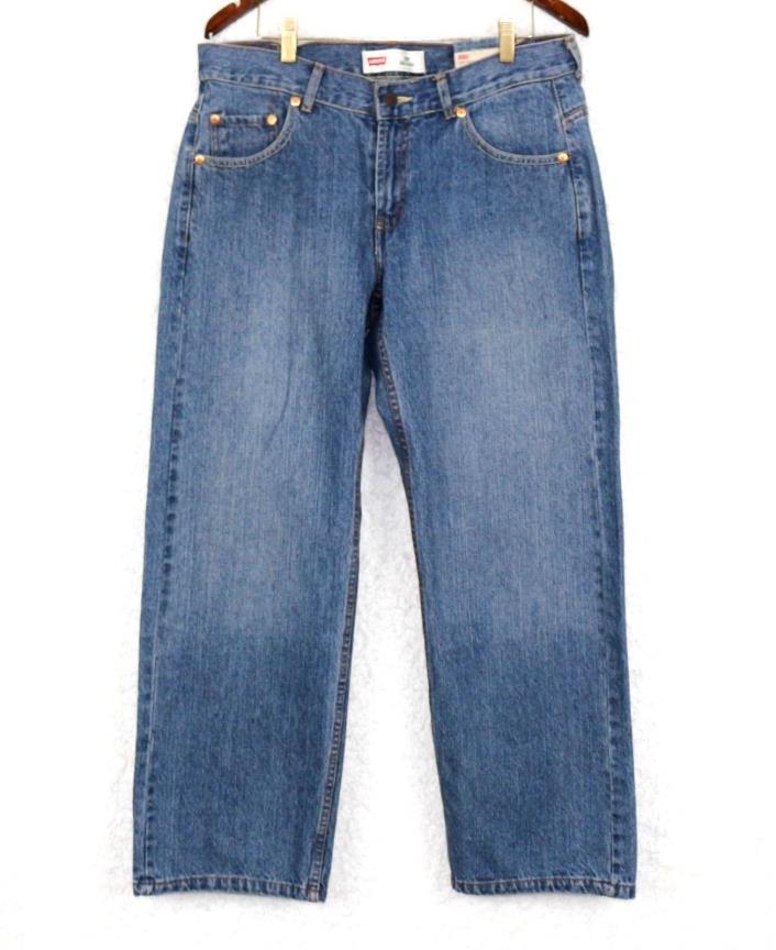 Levi Strauss 505 Boy's Denim Jeans Size 34x28 Tapered Leg Relaxed Fit New