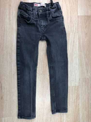Levi 510 Boys Size 8 Regular Gray Skinny Slim Adjustable Waist 5 Pocket Jeans