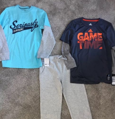 Lot of boys clothes Size 7. NEW Carter’s ADIDAS shirt and pants NEW