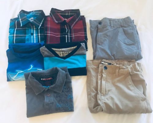 Tony Hawk Lot Of 7 Boys Shirts Sz Medium 10-12 And Cargo Shorts Size 12 And 14