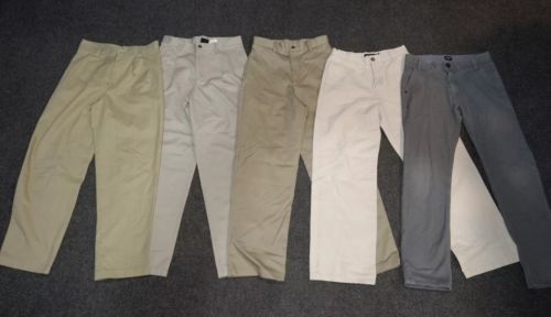 Boys Size 14 Pants Lot Khakis School Uniform 5 Pair #555