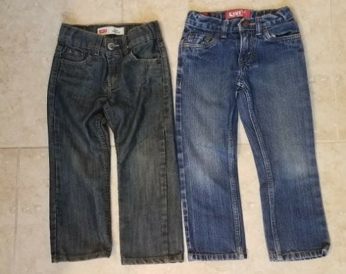 Levi Strauss & Co 511 Skinny & 514 Straight Boys Adj Jeans Lot of 2 Size 4 Reg