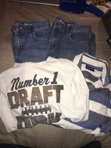 Childrens Place Mixed Lot- 8 Husky Jeans & Long Sleeve Shirts- 4 Items