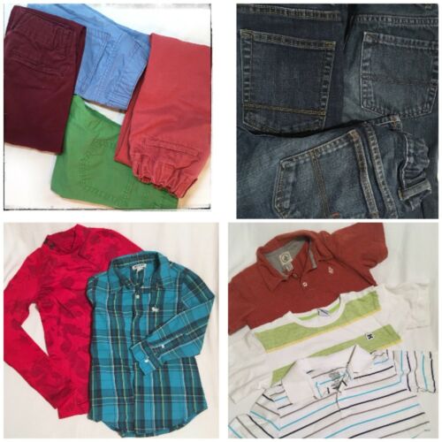 Boys Used Clothing Lot Sz: 7,8,10.. 7 Pairs Of Pants & 5 Shirts