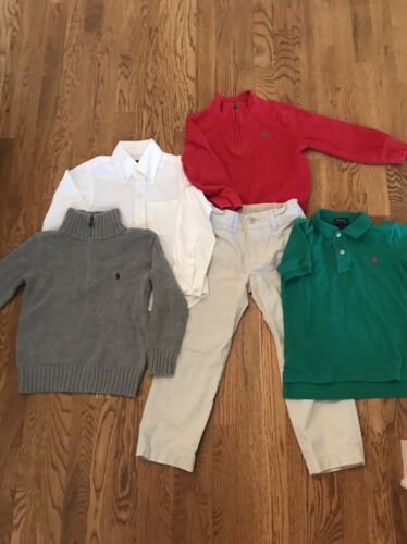 Boys Lot Of Polo Ralph Lauren Gap Dress Clothes Sweaters Shirts Pant 5T Year