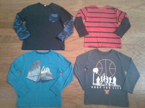 Boys 4 Pce Long Sleeve Shirts Size 7/7-8 CRAZY 8, GARANIMALS, GYMBOREE, TCP