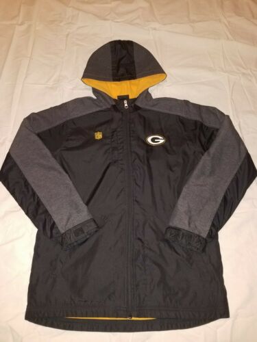 Kids Large NFL Black/ Grey Packers Jacket