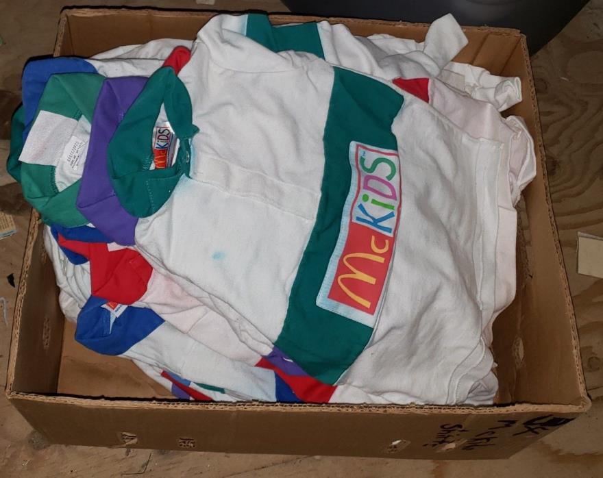 Lot of 20 Sears McKids Long Sleeve Polo Shirts Vintage New Factory irregulars