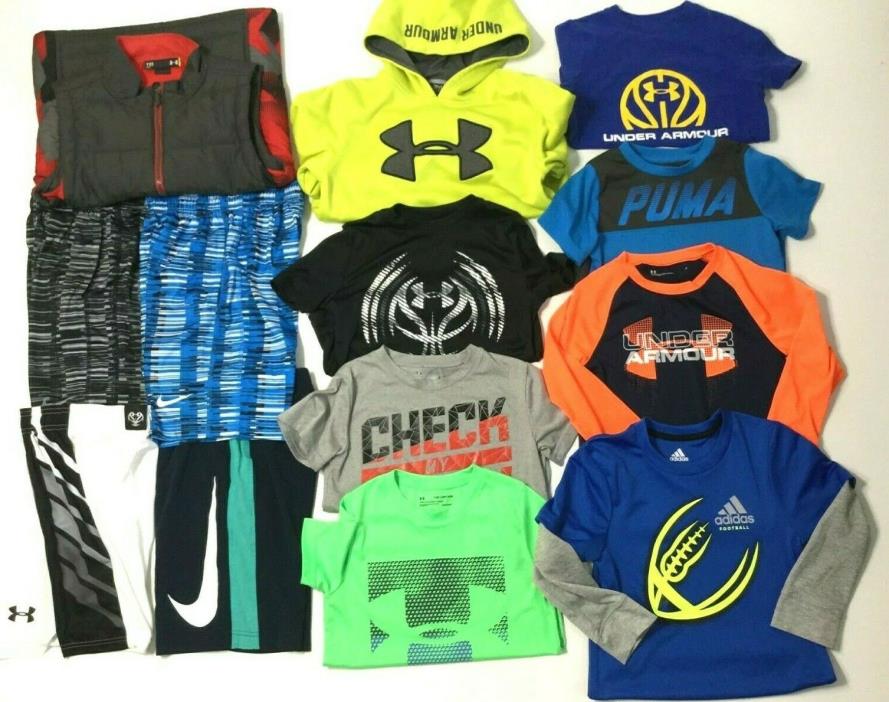 Under Armour Adidas Puma Nike Youth Lot size XS Hoodie Shirts Shorts Vest