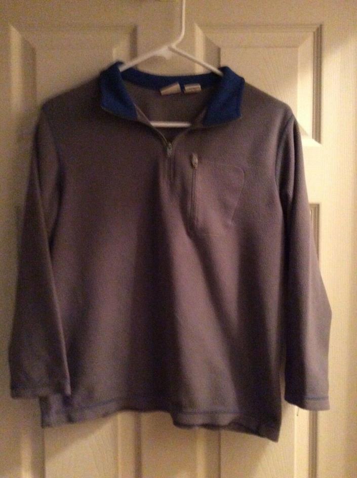 LL Bean Charcoal Gray Pullover Fleece Size Large 14-16
