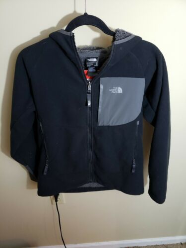 The North Face Boys Chimborazo Fleece Hoodie Jacket - Black/Gray - Size L 14/16