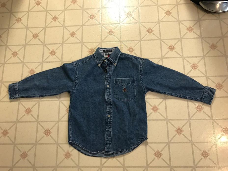 vintage TOMMY HILFIGER  Denim Crest button SHIRT (size S / P / CH ) read