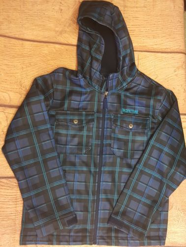 Pacific Trail Kids Boy's Royal Blue Plaid Insulated Hooded Jacket Sz Med