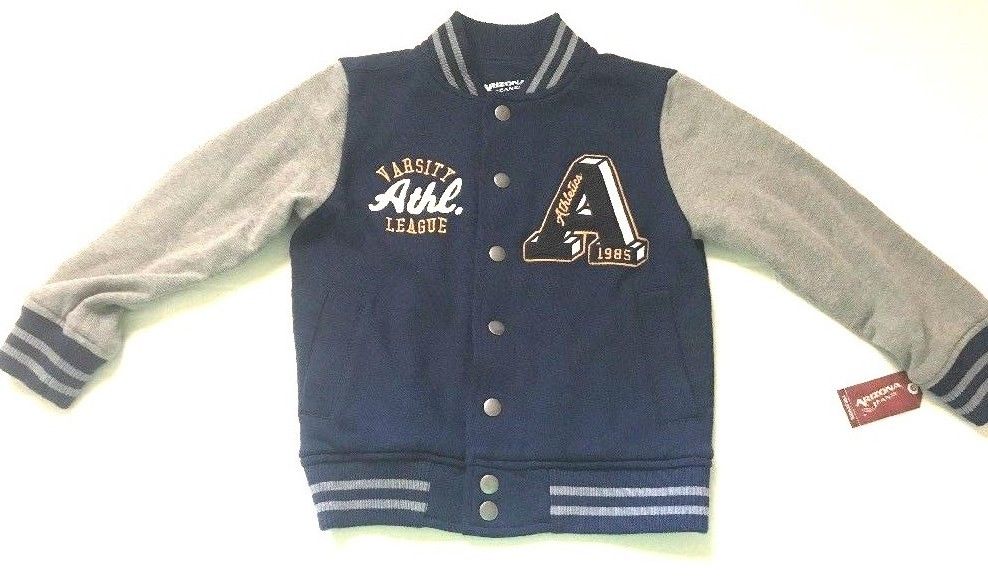 Boys Toddler  Jacket Varsity Blue Gray Coat by Arizona Jeans Co  Sz 5T New