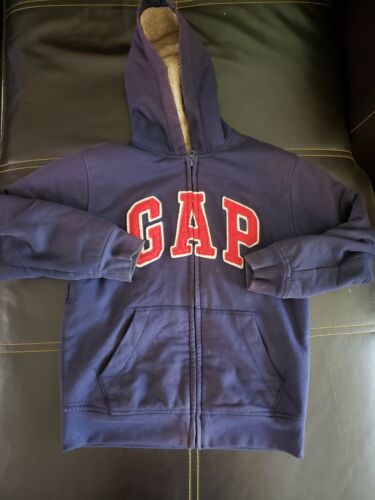 Boys Gap Kids hooded Jacket sherpa lined coat size large 10