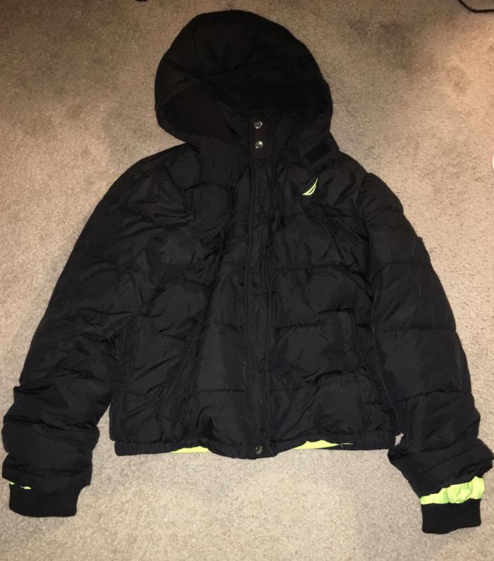 Used Nautica insulated puff jacket with hood size: L (14/16)