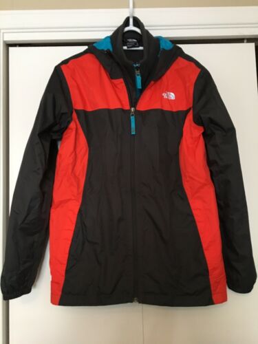 The North Face Boys XL Fleece Lined Jacket Red Black