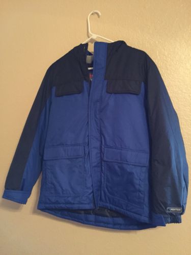 Boys 2 PC Hooded Blue Mountain Xpedition Winter Coat Zip Jacket Size XL14/16 LN