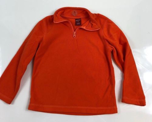 Arizona Fleece Pull Over Sz 4 Small Orange Boys 3/4 Zip New NWT Jacket