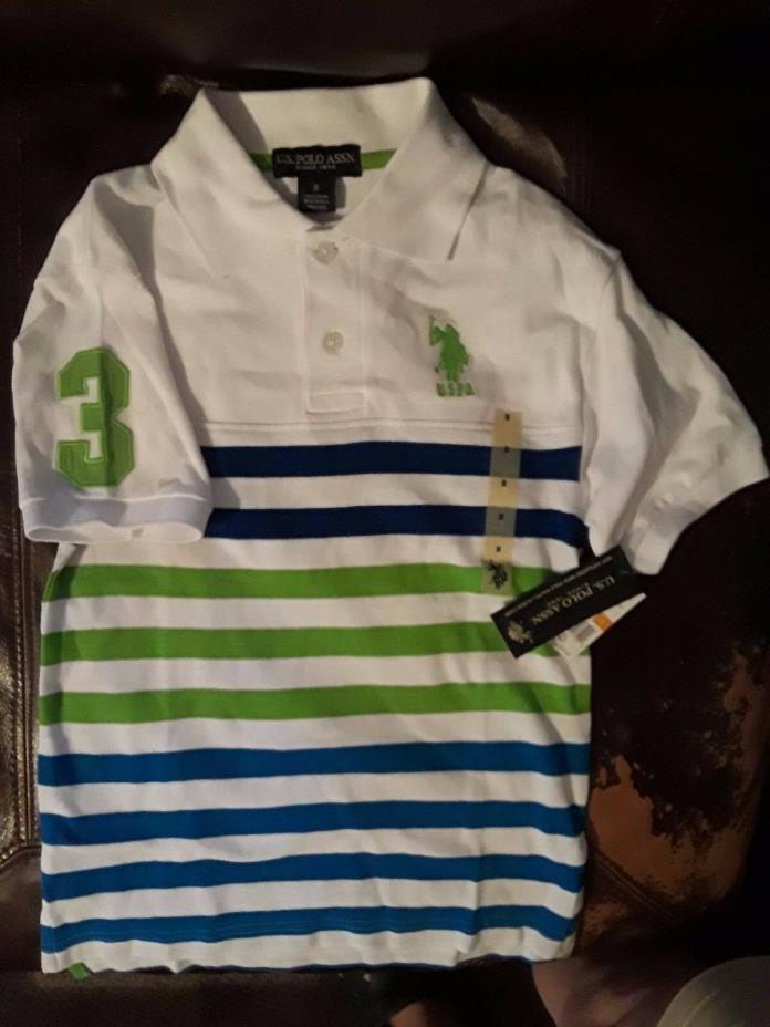 US Polo Assn. Childrens Apparel U.S. Big Boys Striped Jersey Shirt  NWT