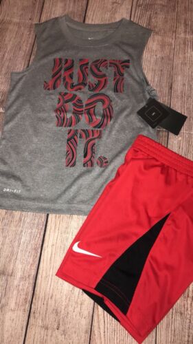 Nike Size 6 Sleeveless Boys Outfit Set Shorts Tank NEW