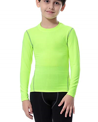 LNJLVI Boys&Girls Compression Shirts Long Sleeve Tops T-ShirtsGreen 12