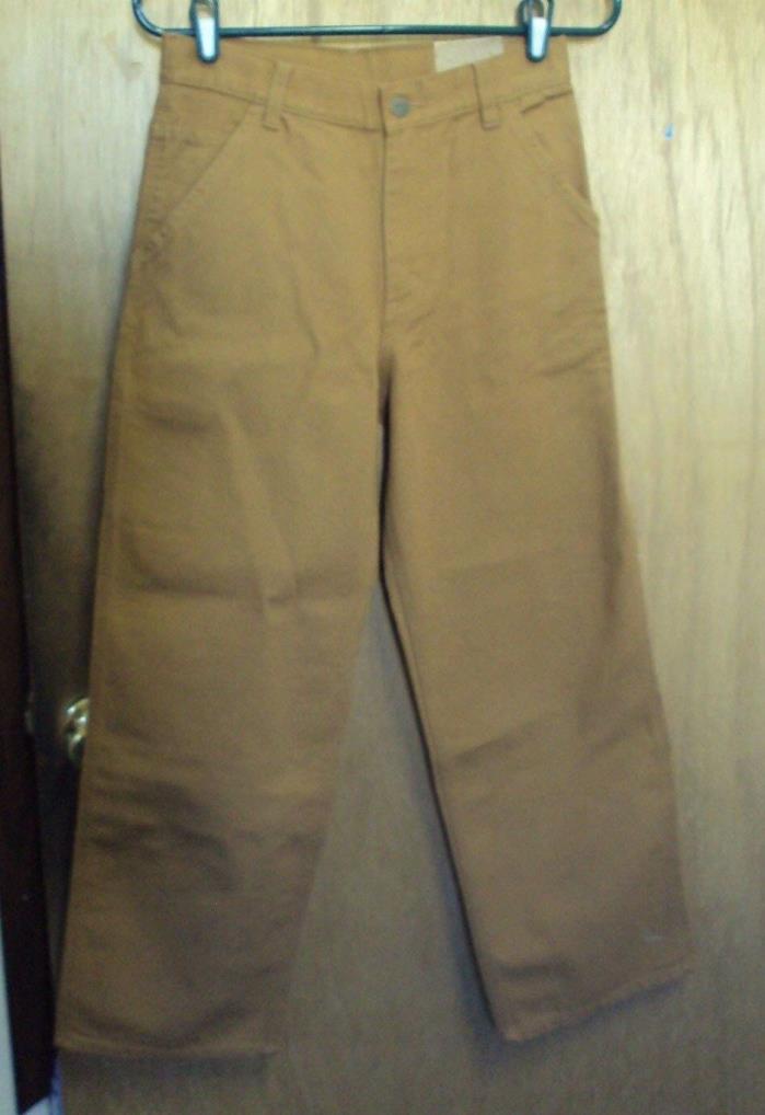 Carhartt CK8301 Kids/Boys Brown Duck Dungaree Carpenter Pants | Size 14