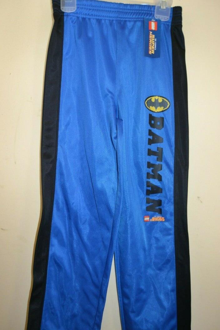 LEGO DC SUPER HERO BATMAN-BOYS SIZE SMALL(8)-LICENSED ACTIVE PANTS-NWT-100% POLY