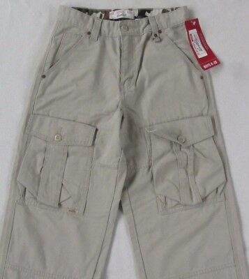 NWT Levi's Signature Boy's Casual Cargo Khaki Pants - Size 14 Reg