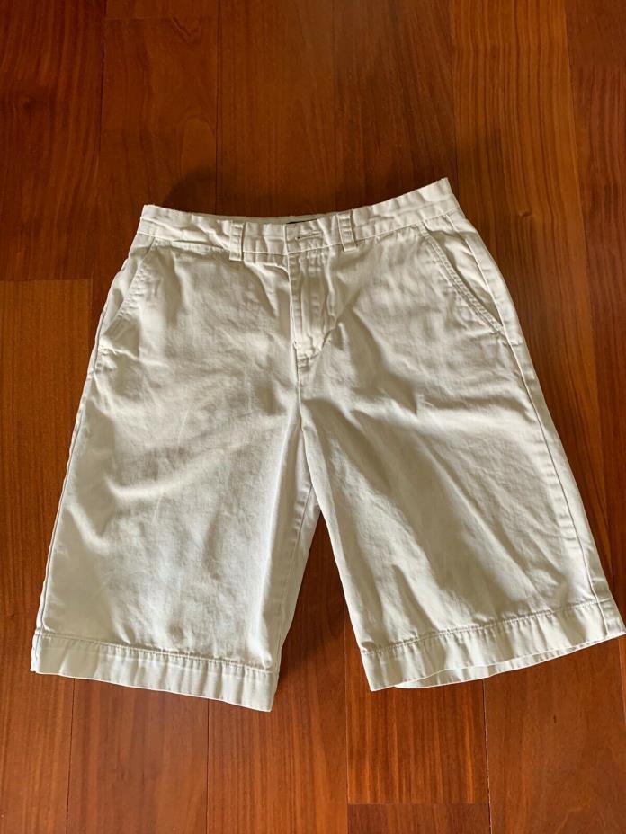 Ralph Lauren Boys Khaki Shorts, Flat front, Size 14, Uniform