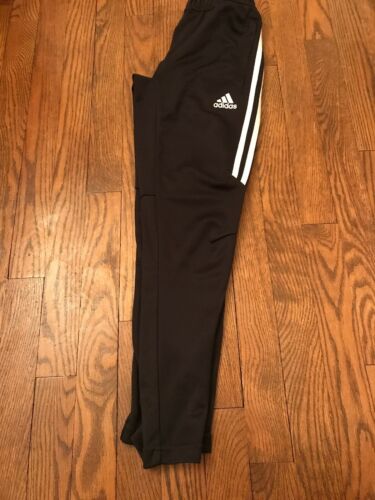 Kids Adidas Climacool Soccer Pants Joggers Sz Small 9-10 Tapered Zip Leg Black