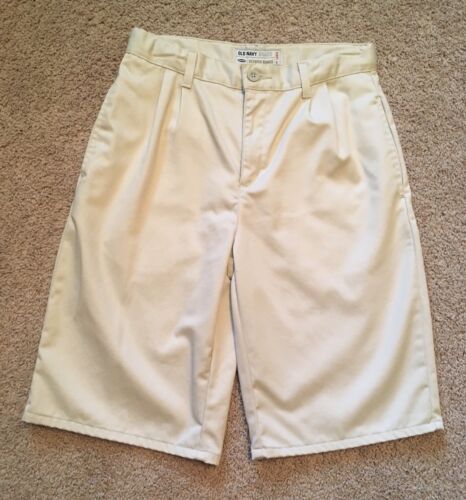 Boys sz 18 Pleated Khakis  Shorts NEW Old Navy NWOT School Uniform Beige XL